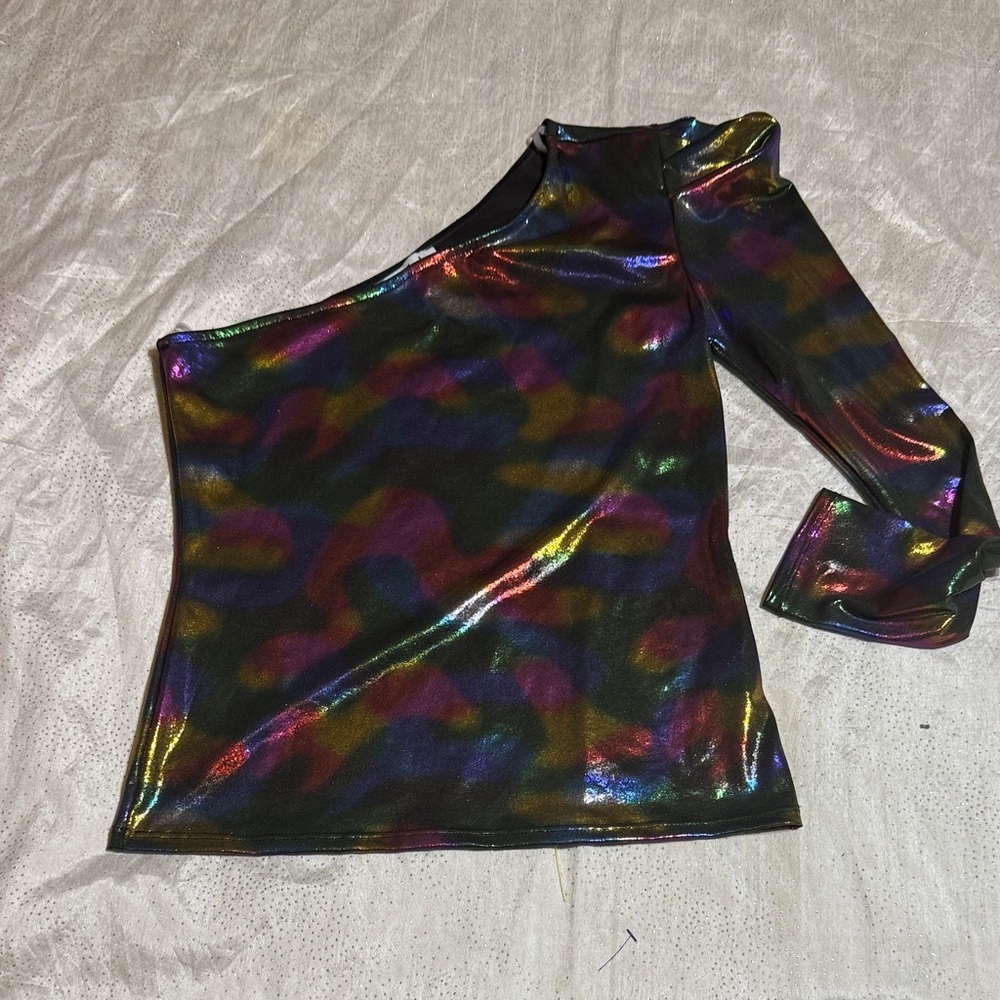 Love j Multicolor One-Shoulder teen top size L